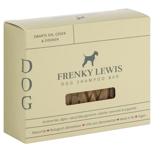 [FL25789] Frenky Lewis Dog Shampoo Bar Zwarte Eik, Ceder & Dennen 135 gr.