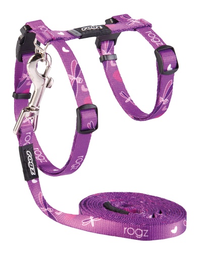 [RCLJ07E] Rogz Catz KiddyCat Tuig+Lijn (Purple Dragonfly)