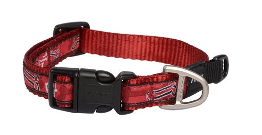 [RHB12CC] Rogz Fancy Dress Halsband (Red Rogz Bone-Red, Medium)