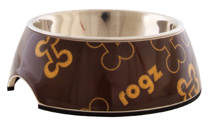 [RBOWL520J] Rogz Bowlz Trendy Brown Bones (Small)