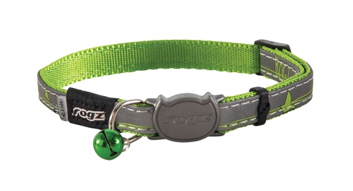 [RCB08L] Rogz Catz NightCat Halsband (Lime Swallows, Small)