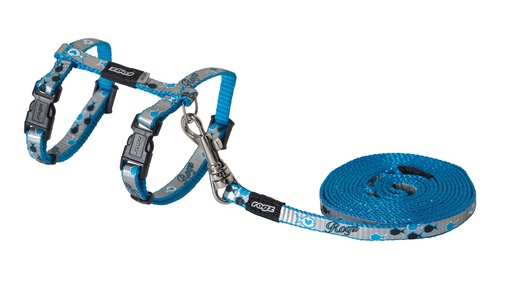 [RCLJ240B] Rogz Catz Sparklecat Tuig+Lijn (Blue Fish, Extra Small)