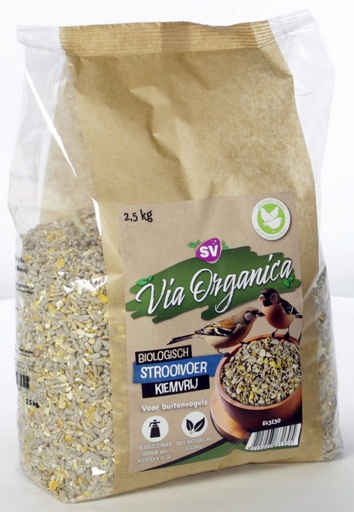 [E63130] Via Organica Bio Strooivoer Kiemvrij 2,5 kg.