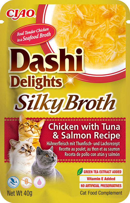 Inaba Dashi Delights Silky Chicken Tuna & Salmon 12 x 40 gr.