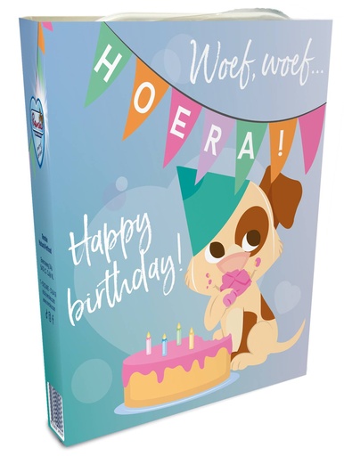 [REN24256] Renkse Woef Gift Happy Birthday 10 x 1 st.