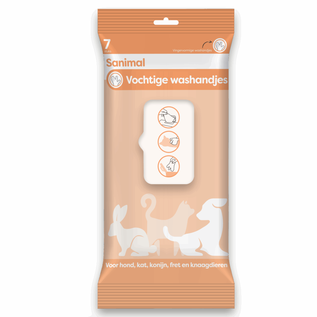 Sanimal Vochtige Washandjes 7 st.