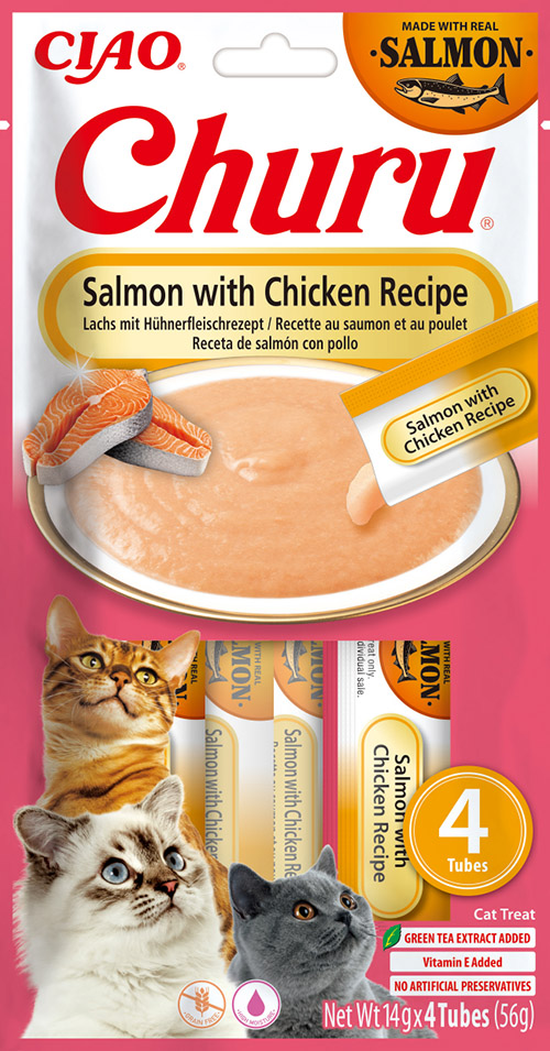 Inaba Churu Salmon With Chicken 12 x 4 x 14 gr.