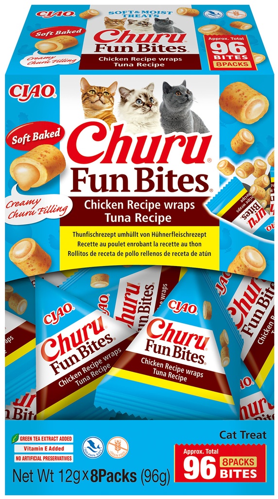 Inaba Churu Fun Bites Chicken Wraps Tuna 8 x 12 gr.