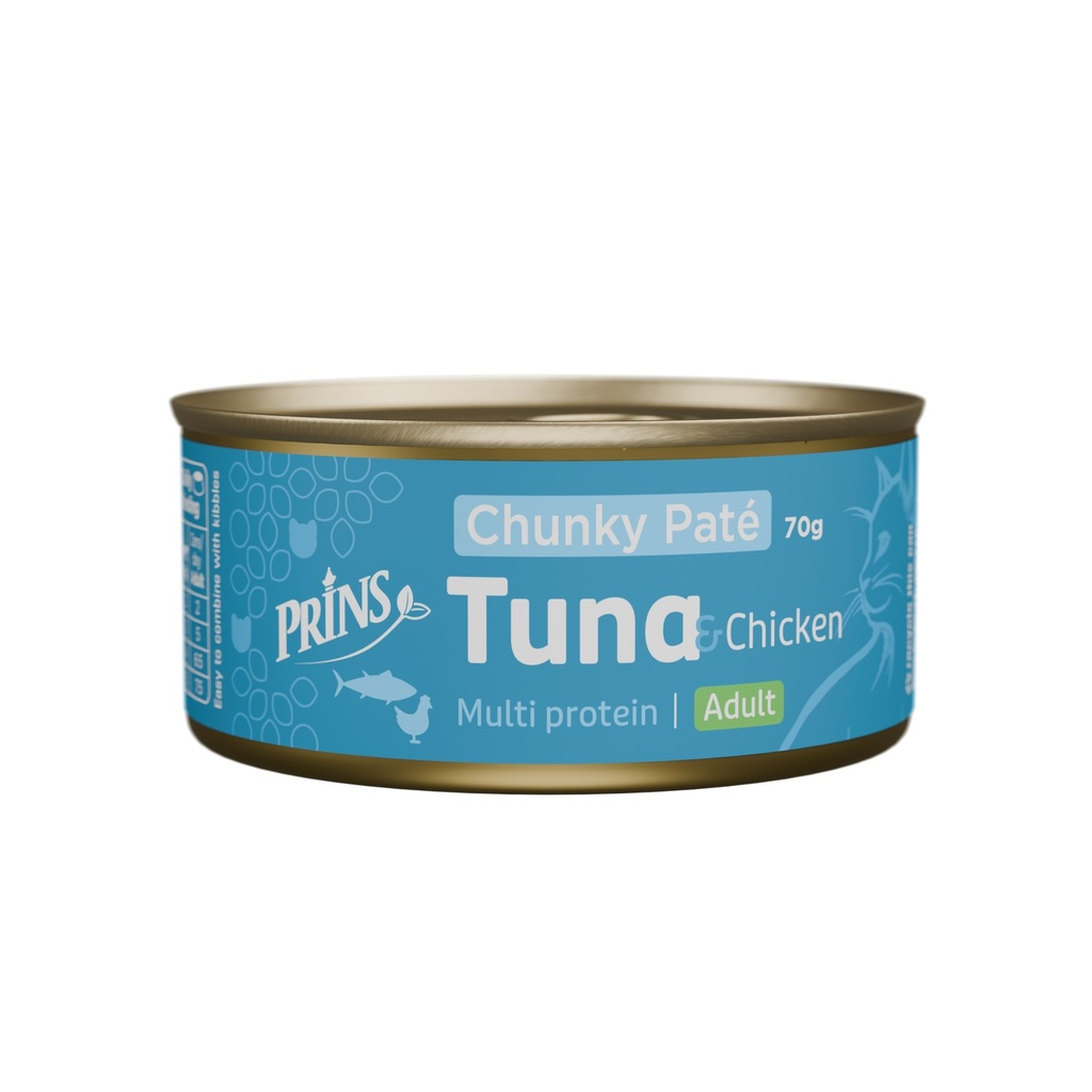 Prins Cat Wet food Tuna&Chicken Chunky Paté 24 x 70 gr.