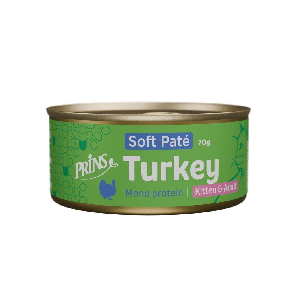 Prins Cat Wet food Turkey Soft Paté 24 x 70 gr.