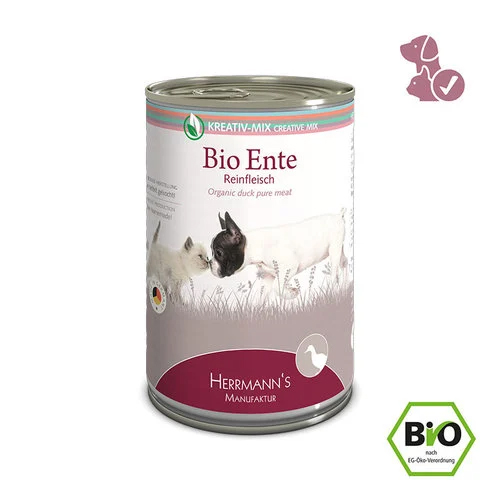 Herrmanns Bio Puur Eend 6 x 400 gr.
