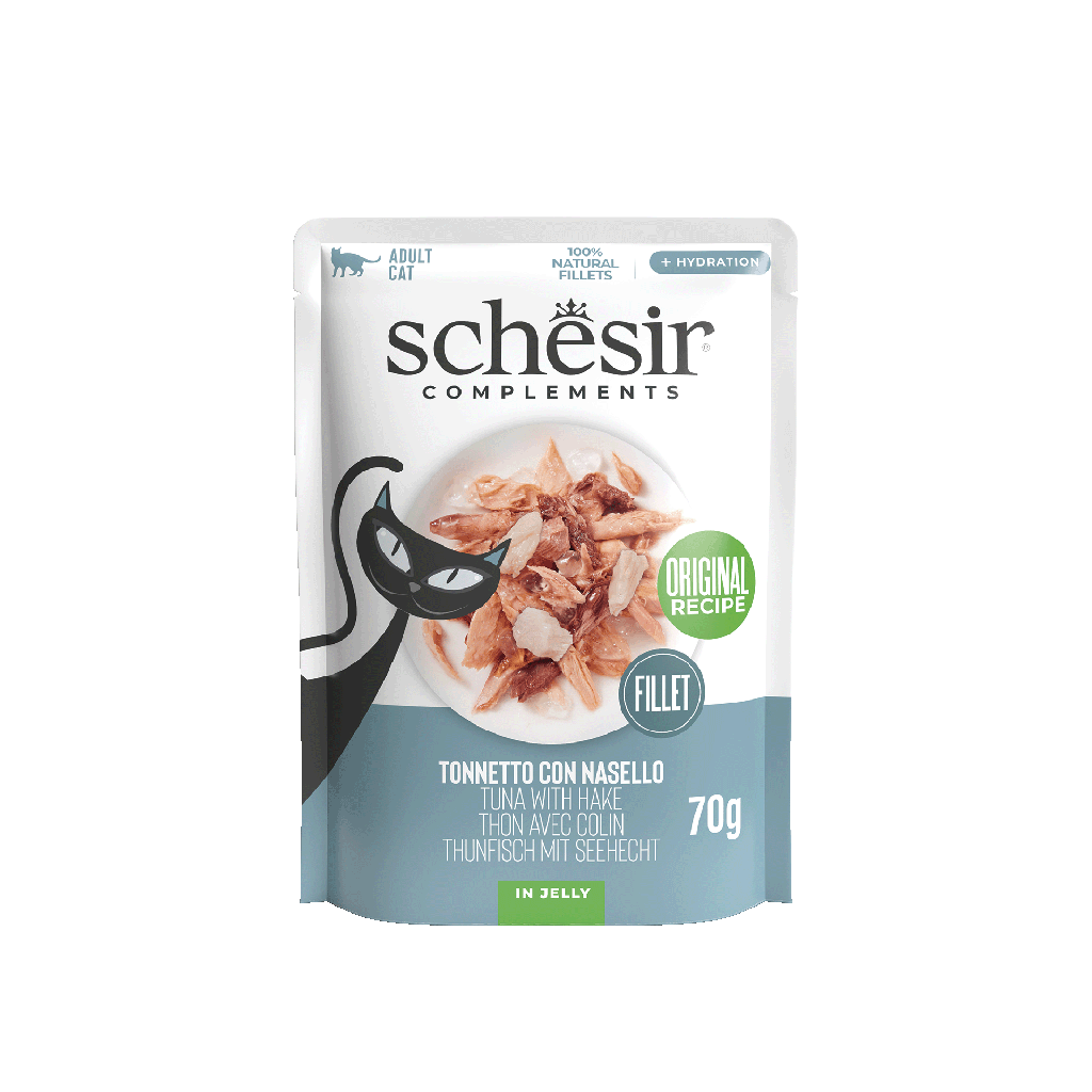 Schesir Cat Pouch Tuna With Hake In Jelly