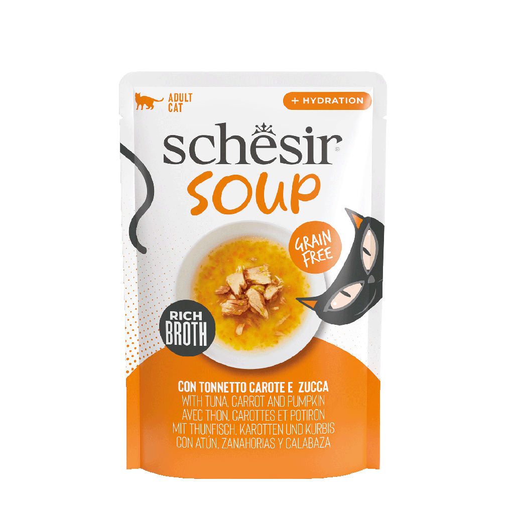 Schesir Cat Pouch Soup Tuna & Carrot & Pumpkin