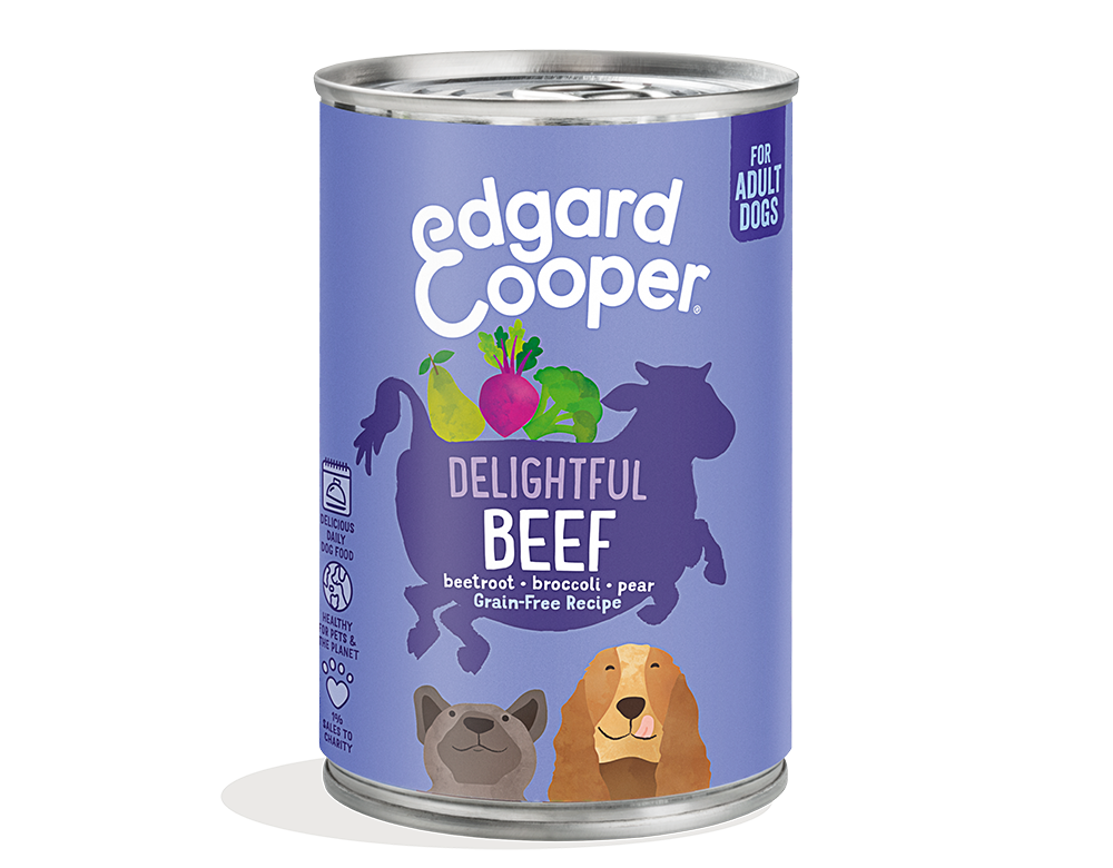 Edgard & Cooper Dog Adult Beef, Beetroot, Broccoli, Pear 6 x 400 gr.