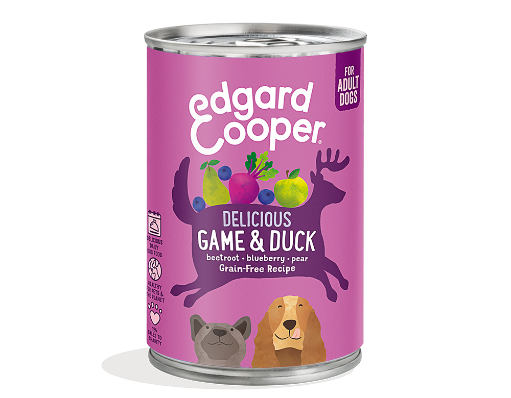 Edgard & Cooper Dog Adult Game & Duck, Beetroot, Blueberry, Pear 6 x 400 gr.