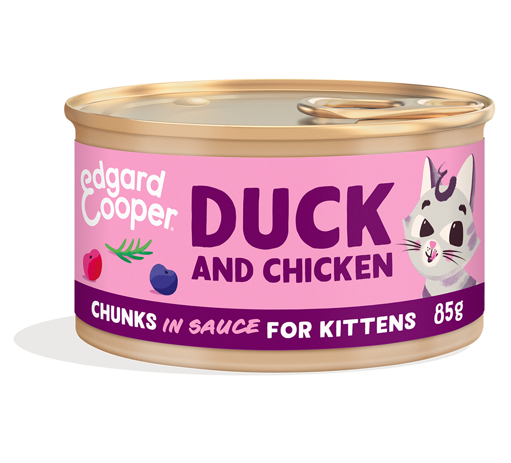 Edgard & Cooper Cat Kitten Duck And Chicken Chunks In Sauce 18 x 85 gr.