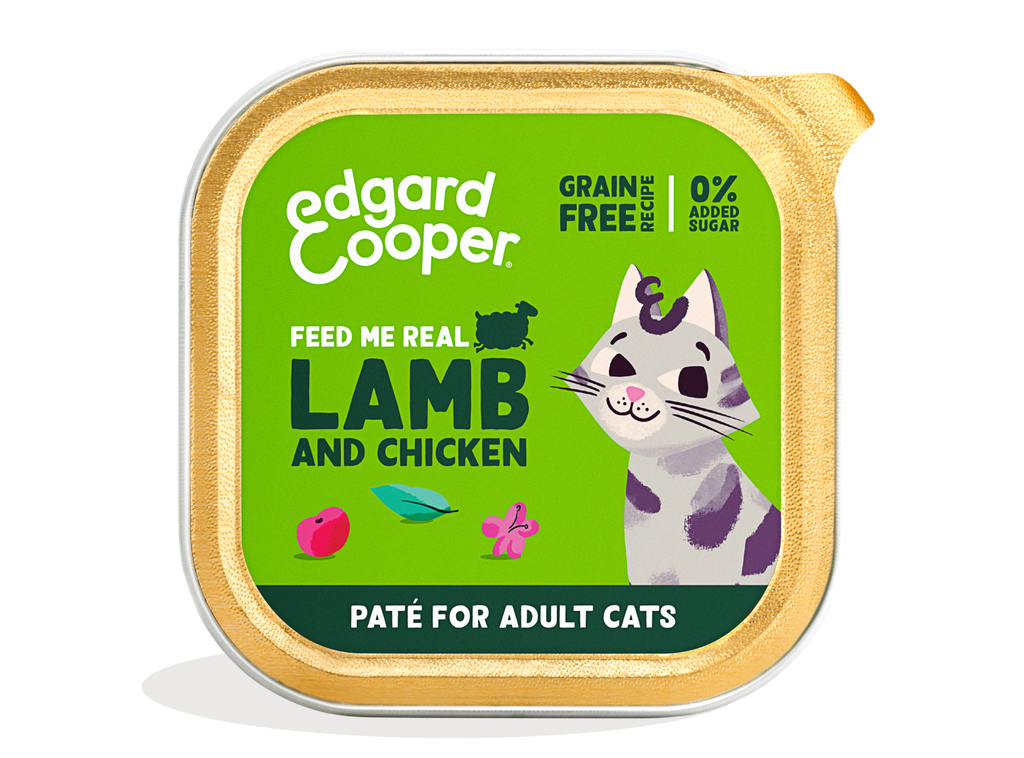 Edgard & Cooper Cat Adult Lamb And Chicken Paté 16 x 85 gr.