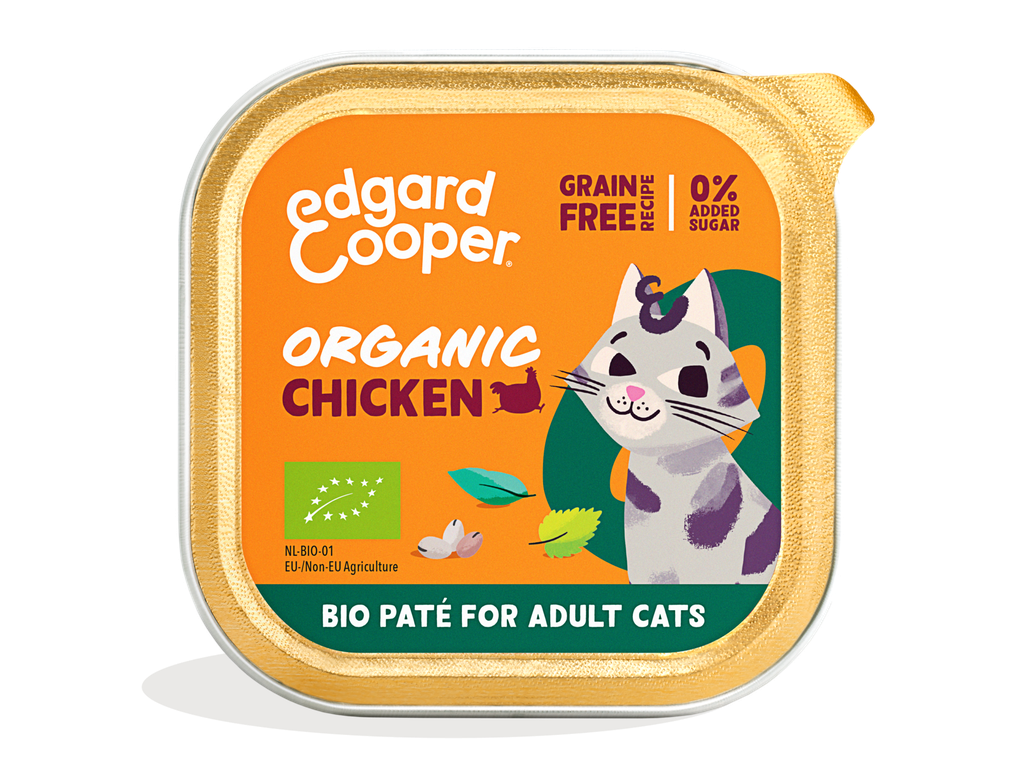 Edgard & Cooper Cat Adult Organic Chicken Paté 16 x 85 gr.