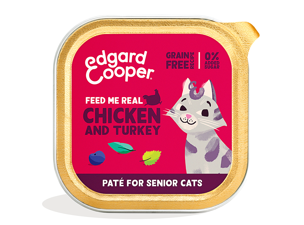 Edgard & Cooper Cat Senior Chicken And Turkey Paté 16 x 85 gr.