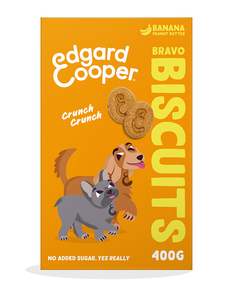 Edgard & Cooper Dog Biscuits Banana, Peanut Butter 7 x 400 gr.