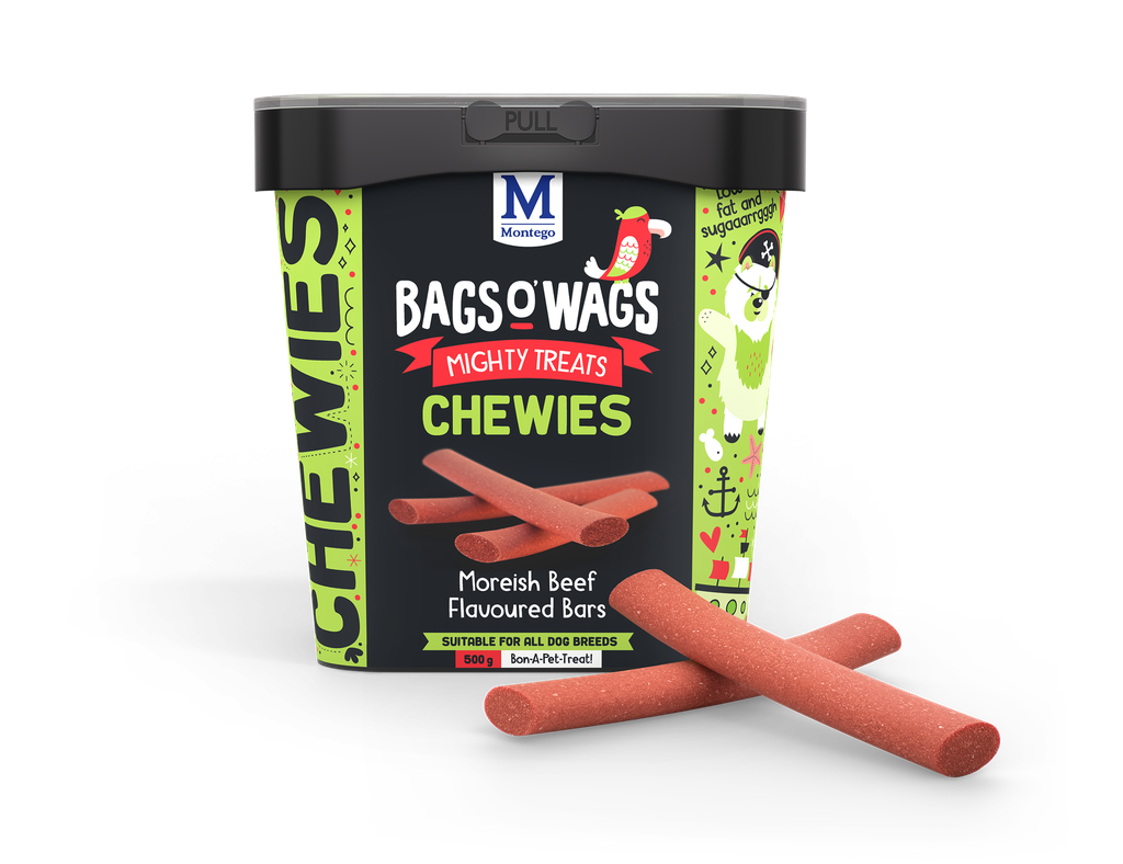 Montego Bags O' Wags Chewies Beef Bars 4 x 500 gr.