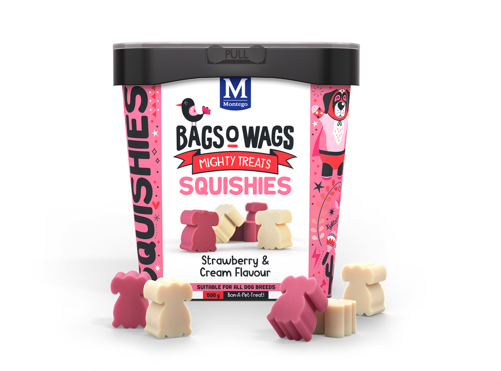 Montego Bags O' Wags Squishies Srawberry & Cream 4 x 500 gr.