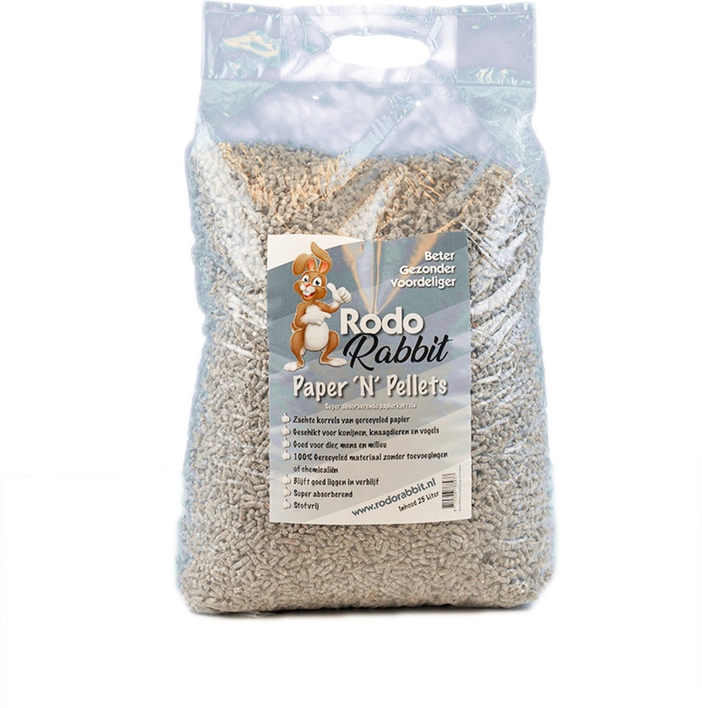 Rodo Rabbit Paper N Pellets 25 ltr.