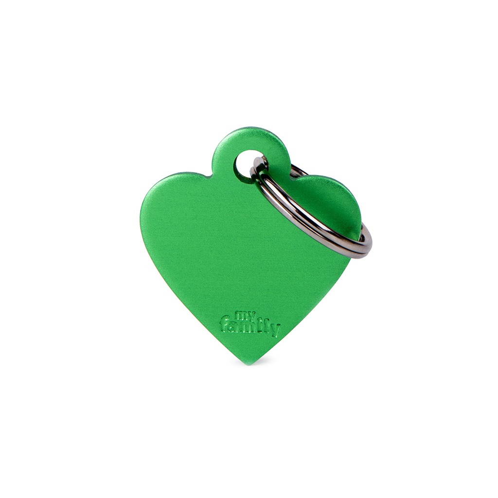 MyFamily Small Heart Aluminum Green