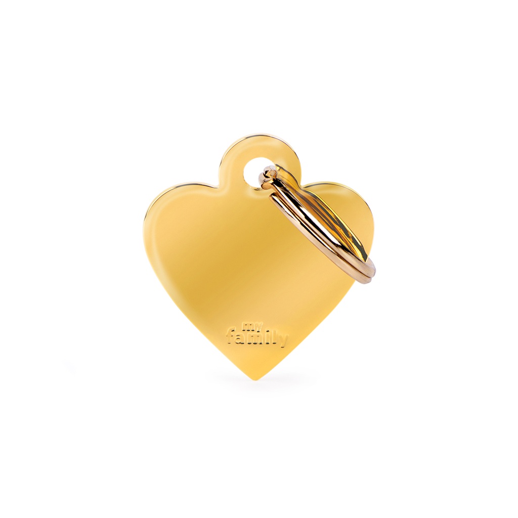 MyFamily Small Heart Golden Brass