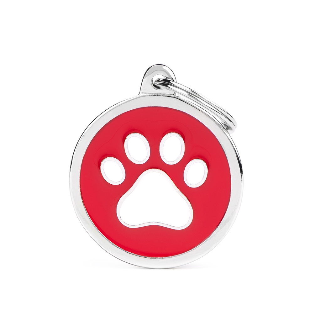 MyFamily Red Big Circle White Paw