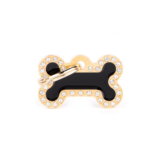 [MF27870] MyFamily Small Bone Glam Black And Gold