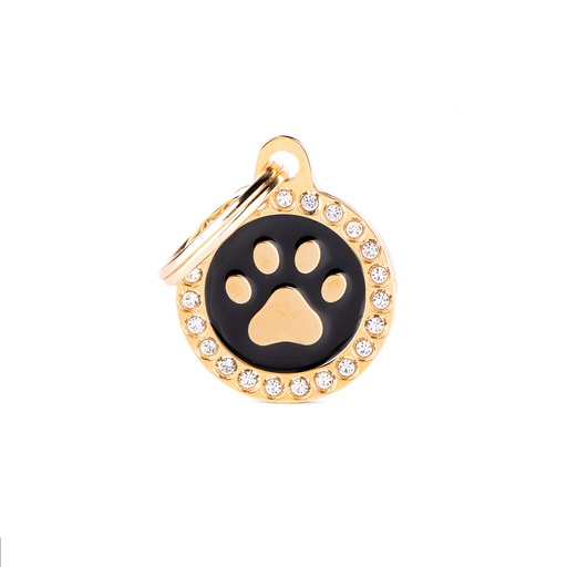[MF27872] MyFamily Black Circle Glam Paw Gold