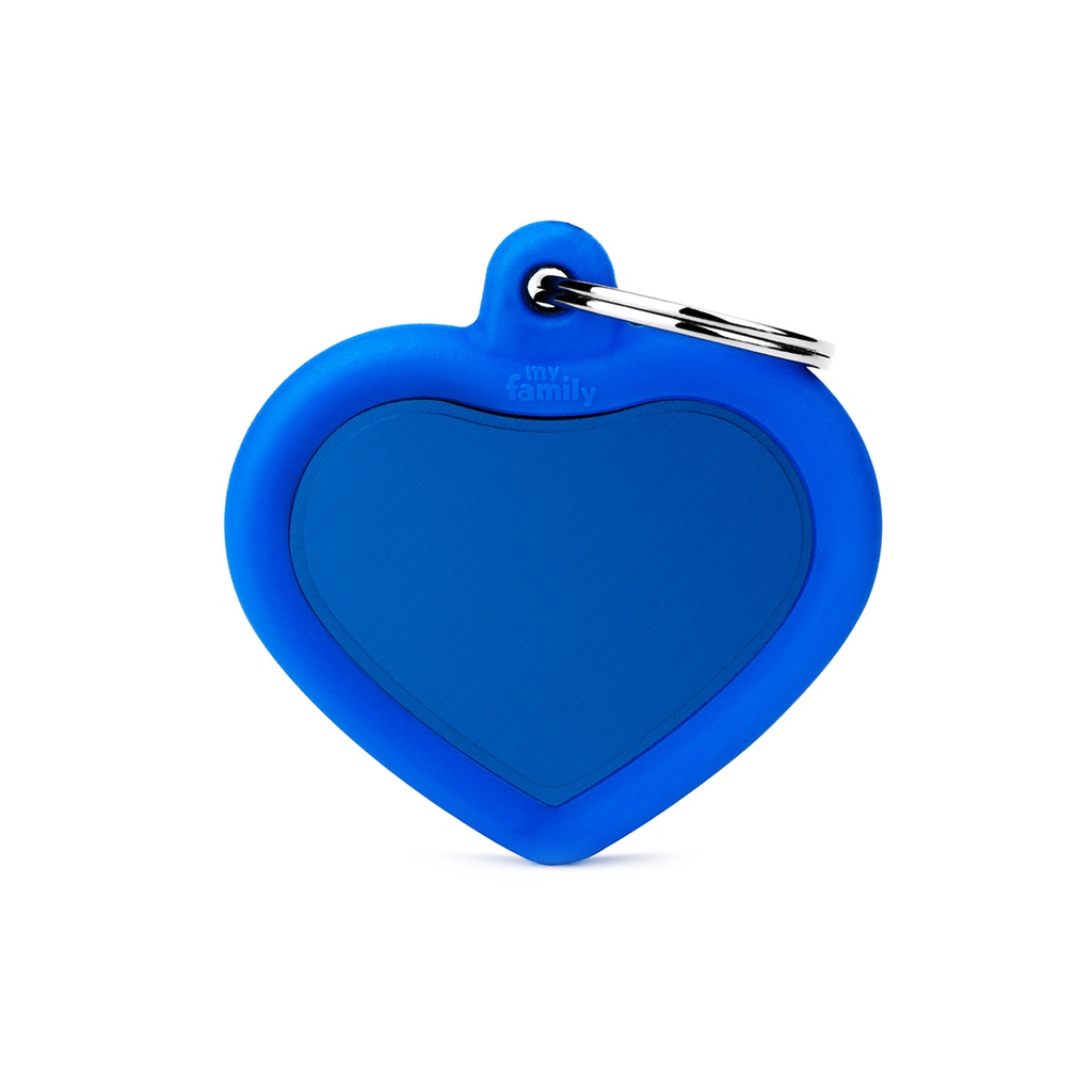 MyFamily Aluminium Blue Heart With Blue Rubber