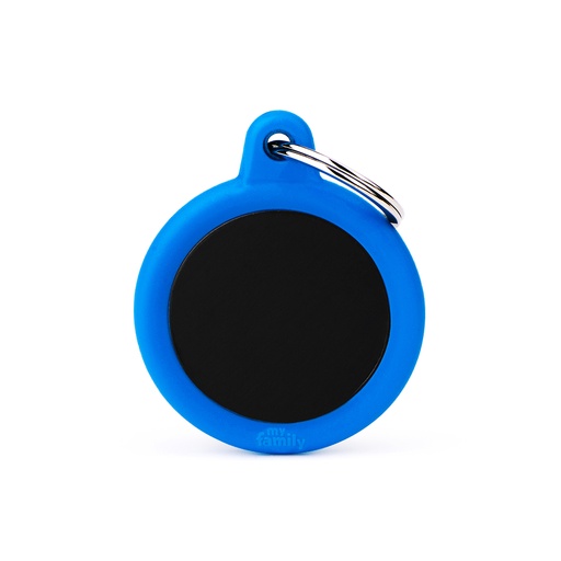 [MF21469] MyFamily Aluminium Black Circle With Blue Rubber