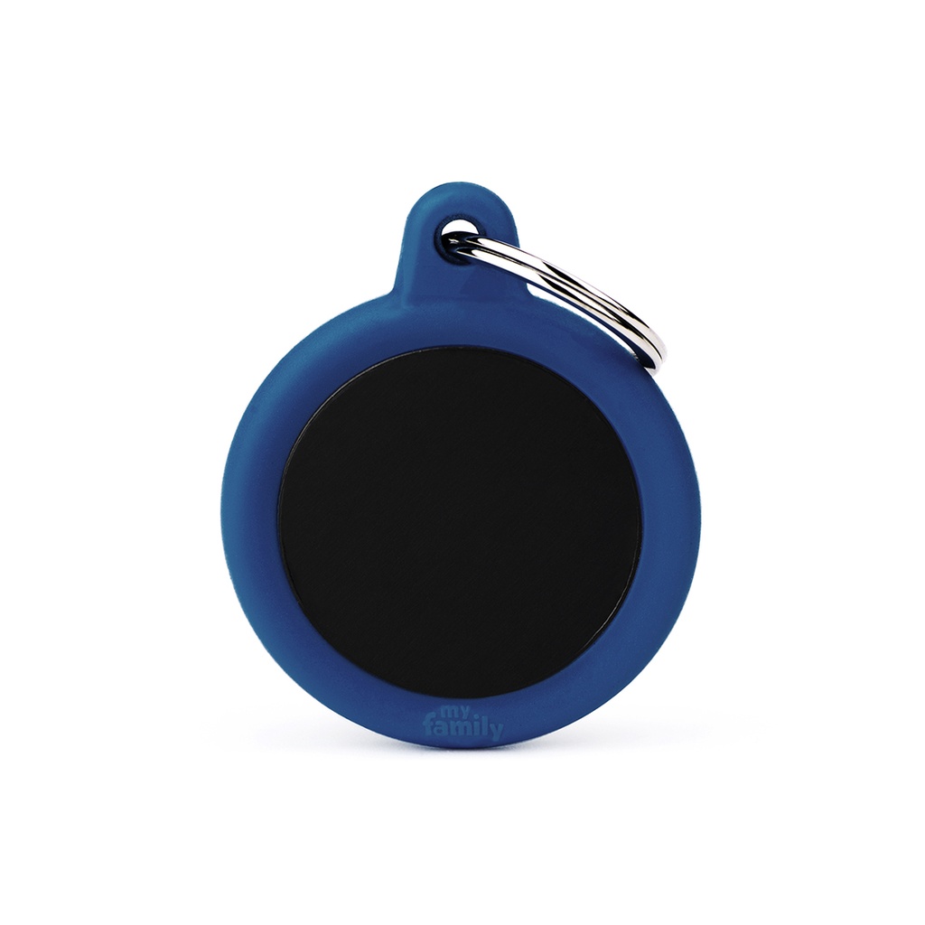 MyFamily Aluminium Black Circle With Dark Blue Rubber
