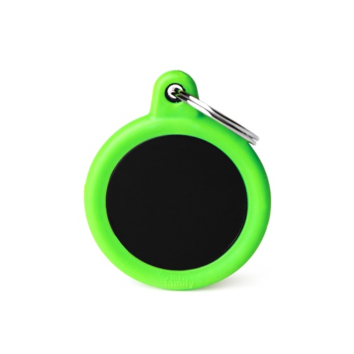 [MF21470] MyFamily Aluminium Black Circle With Green Rubber