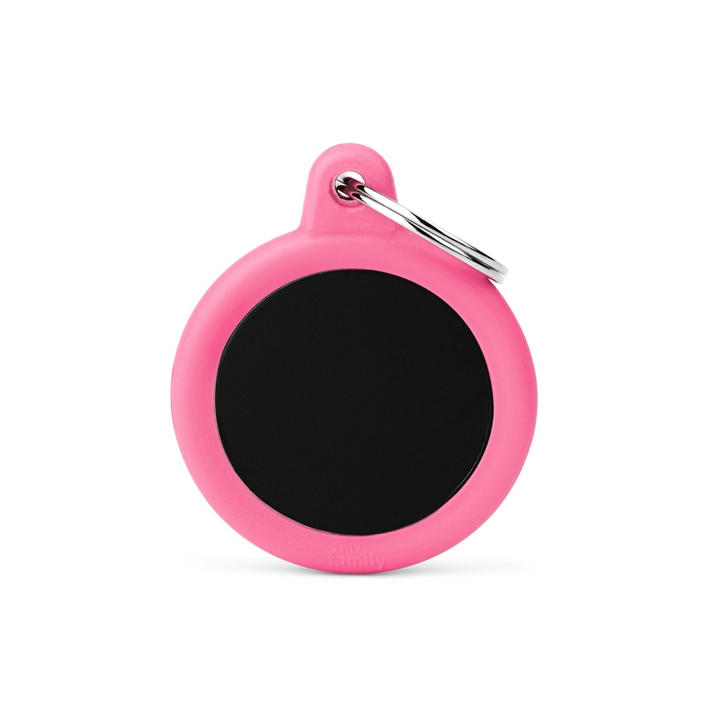 MyFamily Aluminium Black Circle With Pink Rubber