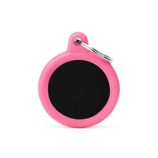 [MF21467] MyFamily Aluminium Black Circle With Pink Rubber