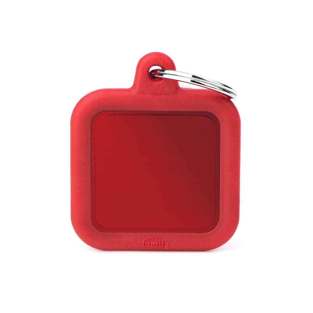 MyFamily Aluminium Red Square With Red Rubber