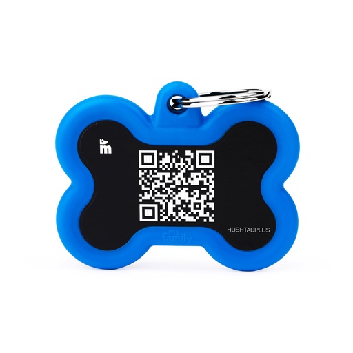 [MF81003] MyFamily Qrcode Aluminium Black Bone With Blue Rubber
