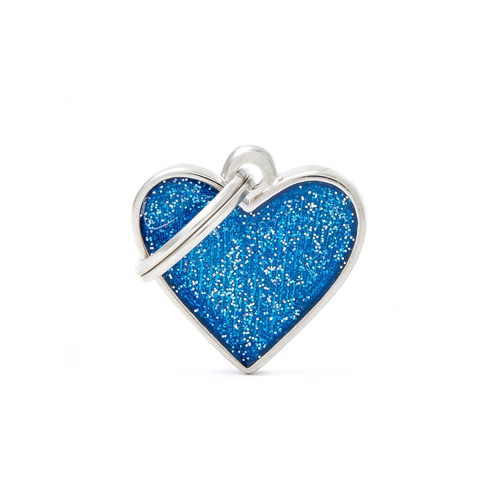 MyFamily Small Heart Glitter Blue
