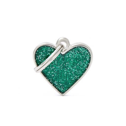 [MF25748] MyFamily Small Heart Glitter Green