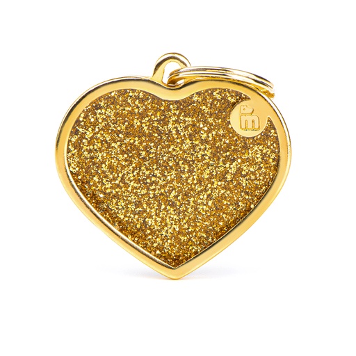 [MF21843] MyFamily Big Heart Glitter Gold