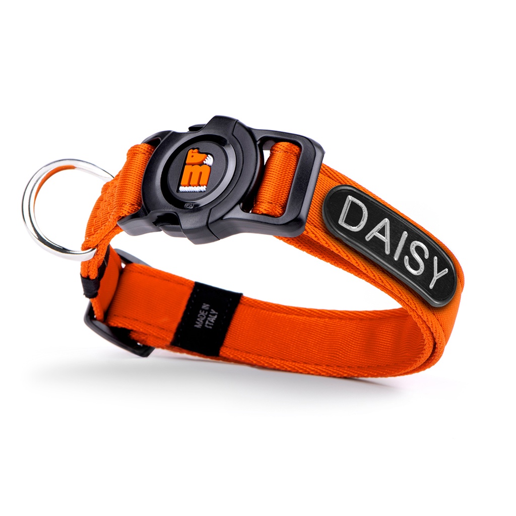 MyFamily Dog Collar Memopet ID Orange M