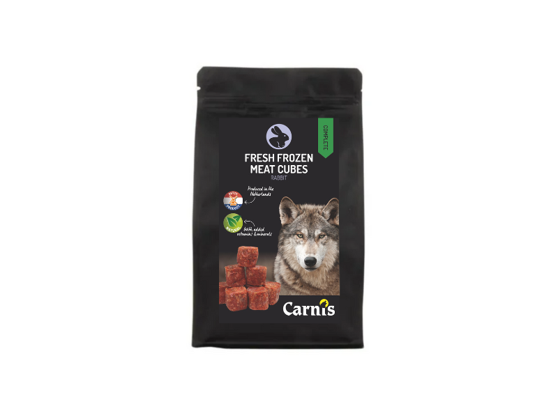 Carnis Vers Vlees Cubes Konijn Compleet 8 x 500 gr.