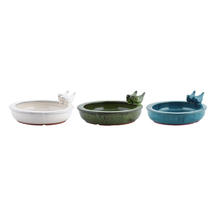 Vogelbad Keramiek Rond Assorti