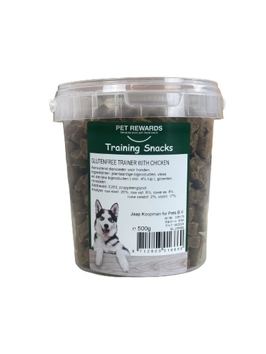 [PRE01666] Pet Rewards Trainer Glutenvrij Kip   (500 gr.)
