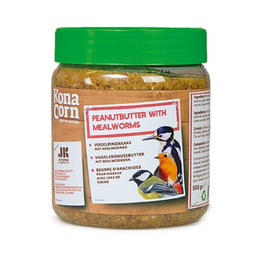 [KC02544] Konacorn Vogelpindakaas met Meelwormen (550 gr.)