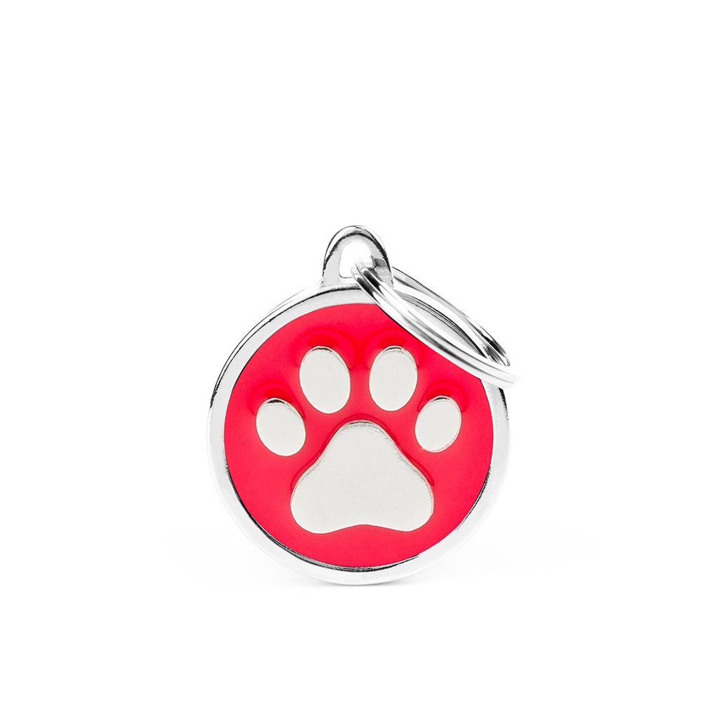 MyFamily Red Medium Circle Paw