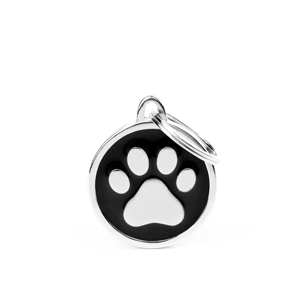 MyFamily Black Medium Circle Paw